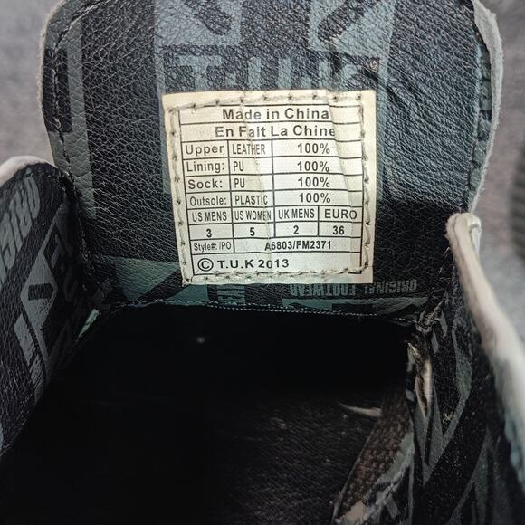 T.U.K Shoes Womens Size 5 White Platform Creepers D-Ring Checkerboard A6803 - Picture 9 of 9